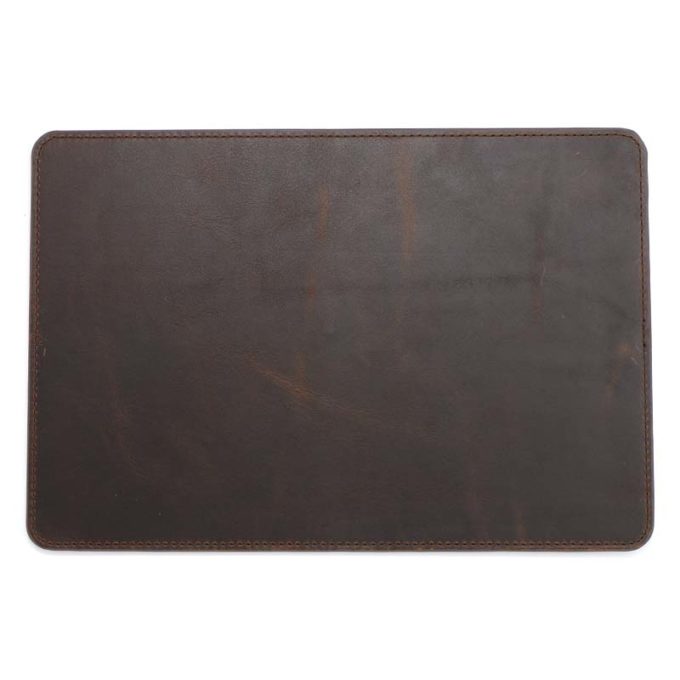 DASSARI Vintage Leather Valet Mat In Brown