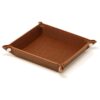 DASSARI Vintage Leather Valet Tray In Rust