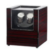 Mahogany & Carbon Fiber Watch Winder For 2 Watches 4