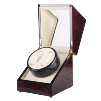 Mahogany Watch Winder for 2 Watches 2