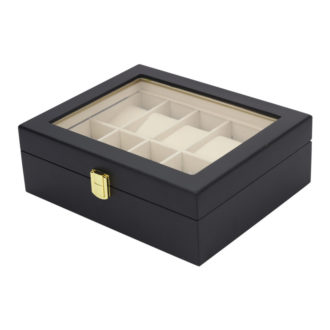 Matte Black Watch Box For 10 Watches 2