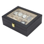 Matte Black Watch Box For 10 Watches 4