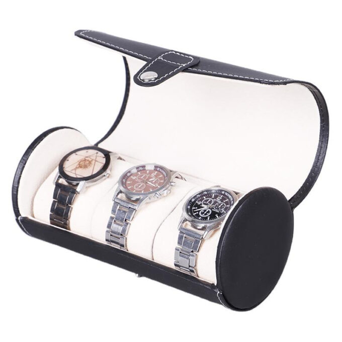 Travel Watch Roll in Black