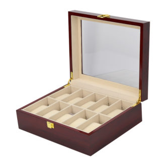 Wood Watch Box For 10 Watches