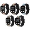 a.l12 All Color StrapsCo Embroidered Leather Watch Band Strap for Apple Watch 38mm 40mm 42mm 44mm