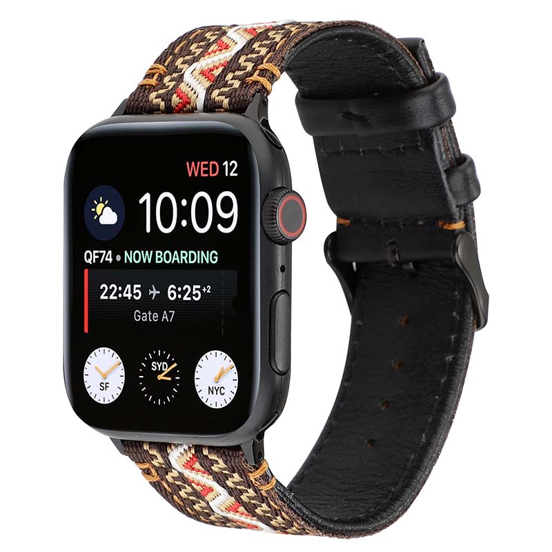 a.l12.a Main A StrapsCo Embroidered Leather Watch Band Strap for Apple Watch 38mm 40mm 42mm 44mm