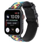 a.l12.e Main E StrapsCo Embroidered Leather Watch Band Strap for Apple Watch 38mm 40mm 42mm 44mm