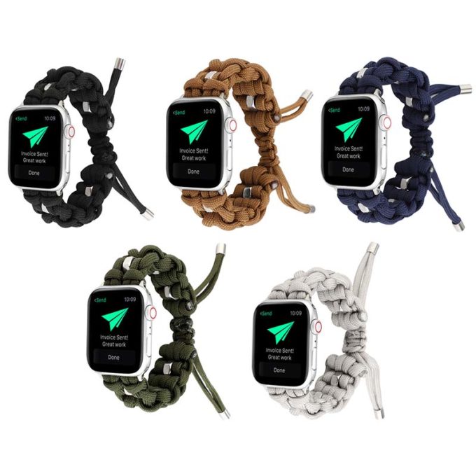 a.ny4 All Color StrapsCo Nylon Woven Paracord Watch Band Strap for Apple Watch 38mm 40mm 42mm 44mm