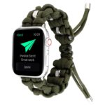 a.ny4 .11 Main Green StrapsCo Nylon Woven Paracord Watch Band Strap for Apple Watch 38mm 40mm 42mm 44mm