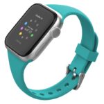a.r18.11 Main Teal StrapsCo Smooth Slim Thin Silicone Rubber Watch Band Strap for Apple Watch 38mm 40mm 42mm 44mm 8