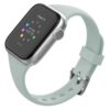 a.r18.11a Main Pale Green StrapsCo Smooth Slim Thin Silicone Rubber Watch Band Strap for Apple Watch 38mm 40mm 42mm 44mm 9