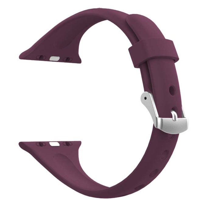 a.r18.18 Back Purple StrapsCo Smooth Slim Thin Silicone Rubber Watch Band Strap for Apple Watch 38mm 40mm 42mm 44mm 25