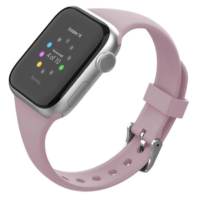 a.r18.18a Main Light Purple StrapsCo Smooth Slim Thin Silicone Rubber Watch Band Strap for Apple Watch 38mm Copy