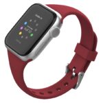 a.r18.6 Main Red StrapsCo Smooth Slim Thin Silicone Rubber Watch Band Strap for Apple Watch 38mm 40mm 42mm 44mm 4