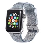 A.r19.1 Main Black StrapsCo Silicone Rubber Clear Glitter Strap For Apple Watch Band Strap 38mm 40mm 42mm 44mm