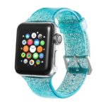 A.r19.11 Main Green StrapsCo Silicone Rubber Clear Glitter Strap For Apple Watch Band Strap 38mm 40mm 42mm 44mm