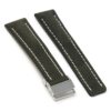 brc1.1.ps Main Black Polished Silver Clasp DASSARI Venture Distressed Italian Leather Watch Band Strap With Clasp For Breitling