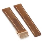brc1.3.rg Main Tan Rose Gold Clasp DASSARI Venture Distressed Italian Leather Watch Band Strap With Clasp For Breitling