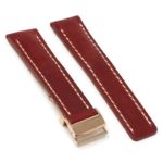 brc1.6.rg Main Red Rose Gold Clasp DASSARI Venture Distressed Italian Leather Watch Band Strap With Clasp For Breitling