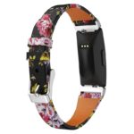 fb.l33.13 Back Pink StrapsCo Leather Peonies Pattern Watch Band Strap for Fitbit Inspire Inspire HR