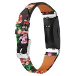 fb.l33.6 Back Red StrapsCo Leather Peonies Pattern Watch Band Strap for Fitbit Inspire Inspire HR