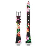 fb.l33.6 Up Red StrapsCo Leather Peonies Pattern Watch Band Strap for Fitbit Inspire Inspire HR