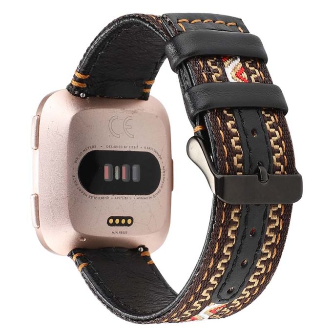 Fitbit versa leather strap on sale uk