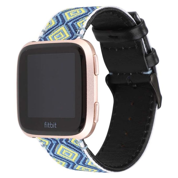 fb.l34.E Main E StrapsCo Embroidered Leather Watch Band Strap for Fitbit Versa Versa 2