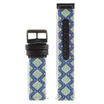 fb.l34.E Up E StrapsCo Embroidered Leather Watch Band Strap for Fitbit Versa Versa 2 Versa Lite