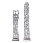 fb.l35.ss Up Silver StrapsCo Womens Leather Sequin Glitter Watch Band Strap for Fitbit Charge 4 3