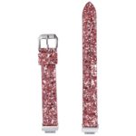 fb.l36.rg Up Rose Gold StrapsCo Womens Leather Sequin Glitter Watch Band Strap for Fitbit Inspire