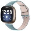 fb.l38.5 Main Blue StrapsCo Buckle and Tuck Genuine Leather Watch Band Strap for Fitbit Versa 3 Fitbit Sense