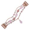 fb.m123.rg .18 Main Rose Gold Purple StrapsCo Bead Bracelet w Rhinestones for Fitbit Charge 4 3
