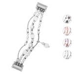 fb.m123.ss .22 Gallery Silver White StrapsCo Bead Bracelet with Rhinestones for Fitbit Charge 4 3