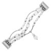 fb.m123.ss .22 Main Silver White StrapsCo Bead Bracelet with Rhinestones for Fitbit Charge 4 3
