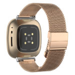 fb.m126.rg Back Rose Gold StrapsCo Stainless Steel Milanese Mesh Watch Band Strap for Fitbit Versa 3 Fitbit Sense