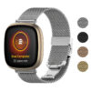 fb.m126.ss Gallery Silver StrapsCo Stainless Steel Milanese Mesh Watch Band Strap for Fitbit Versa 3 Fitbit Sense