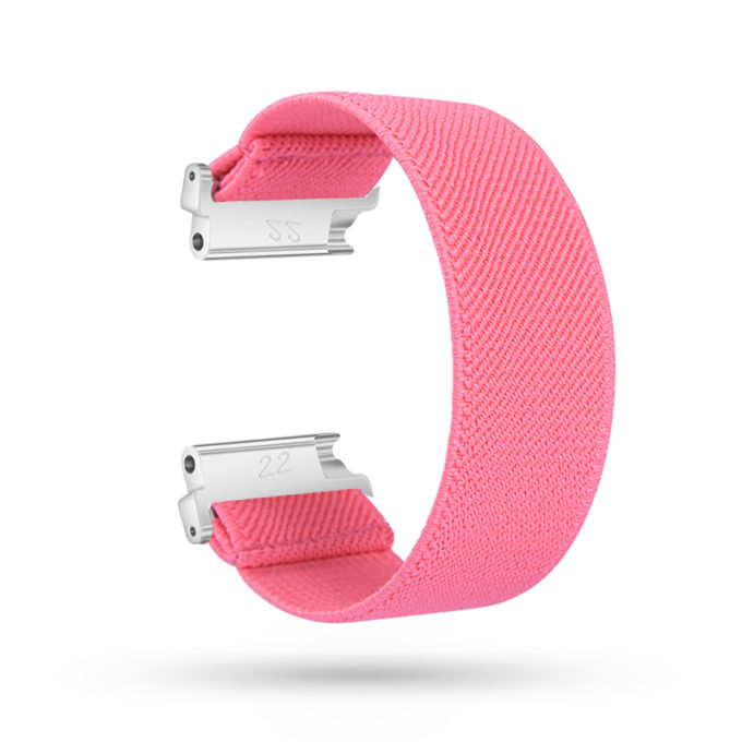 fb.ny13.114 Main Neon Pink StrapsCo Nylon Elastic Watch Band Strap for Fitbit Versa