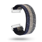 fb.ny13.137 Main Silver Gold Blue Sparkles StrapsCo Nylon Elastic Watch Band Strap for Fitbit Versa