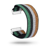 fb.ny13.144 Main Green Gold Sparkles StrapsCo Nylon Elastic Watch Band Strap for Fitbit Versa