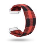 fb.ny13.147 Main Red Black Plaid StrapsCo Nylon Elastic Watch Band Strap for Fitbit Versa