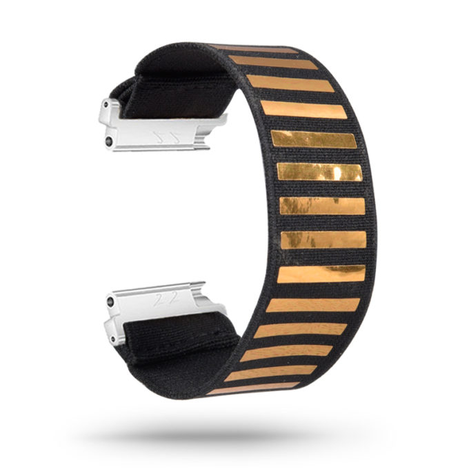 fb.ny13.148 Main Gold Bars StrapsCo Nylon Elastic Watch Band Strap for Fitbit Versa
