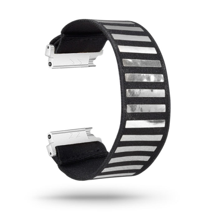 fb.ny13.149 Main Silver Bars StrapsCo Nylon Elastic Watch Band Strap for Fitbit Versa