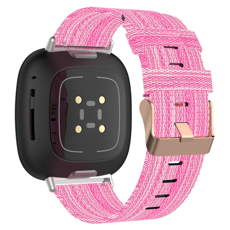 Canvas Strap with Rose Gold Buckle for Fitbit Versa 3 | StrapsCo