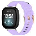 fb.ny15.18 Main Violet StrapsCo Woven Canvas Watch Band Strap with Rose Gold Buckle for Fitbit Versa 3 Fitbit Sense