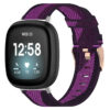 fb.ny15.18a Main Purple StrapsCo Woven Canvas Watch Band Strap with Rose Gold Buckle for Fitbit Versa 3 Fitbit Sense