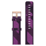 fb.ny17.18 Up Purple StrapsCo Canvas Woven Watch Band Strap with Rose Gold Buckle for Fitbit Versa Versa 2 Versa Lite