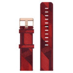 fb.ny17.6 Up Red StrapsCo Canvas Woven Watch Band Strap with Rose Gold Buckle for Fitbit Versa Versa 2 Versa Lite