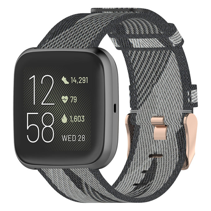 Fitbit versa rose sales gold with grey band