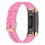 fb.ny18.13 Back Pink StrapsCo Canvas Woven Watch Band Strap for Fitbit Charge 4 Charge 3